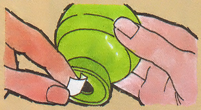 If you've lost the plug for a salt shaker or pepper shaker, use tape to block the fill hole.